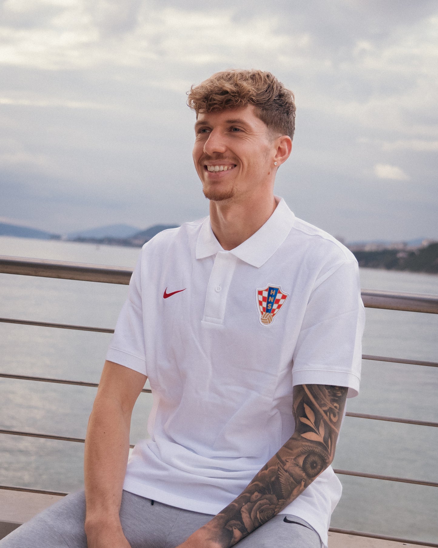 Polo shirt white NSW PQ M 4