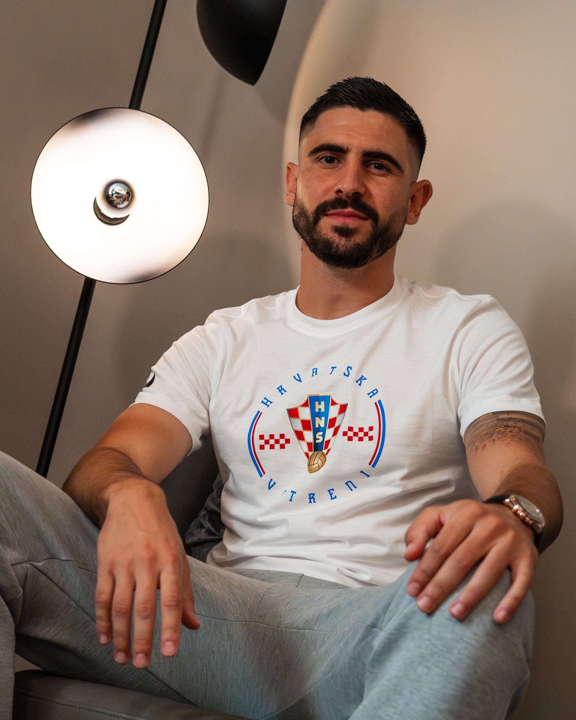 T-Shirt Crest Hrvatska Vatreni white M
