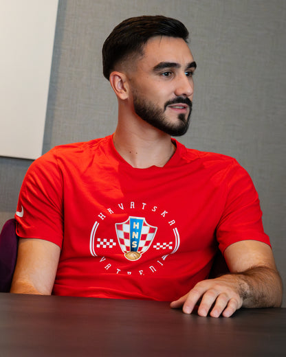 T-Shirt Crest Hrvatska Vatreni red M 3