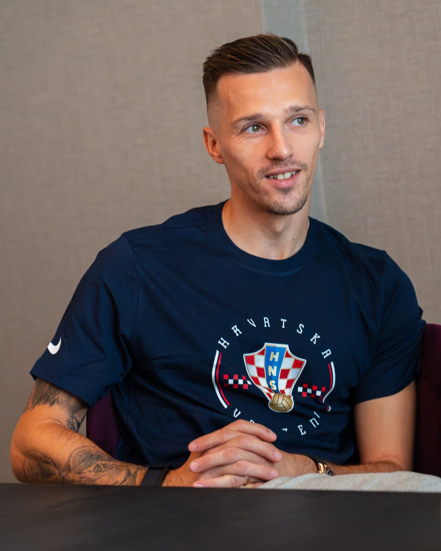 T-Shirt Crest Hrvatska Vatreni blue M