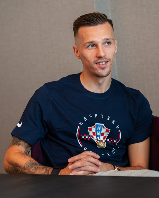 T-Shirt Crest Hrvatska Vatreni blue M