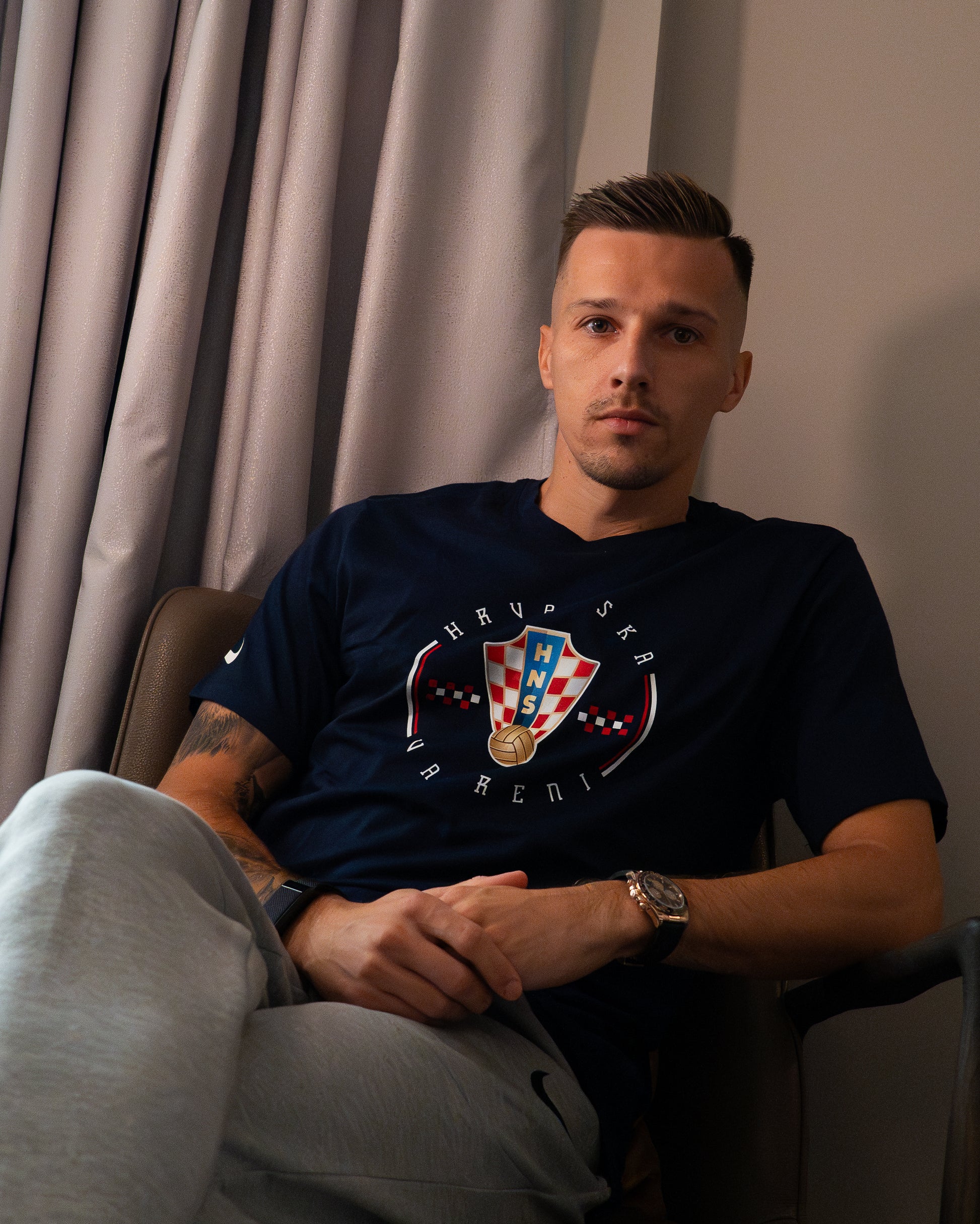 T-Shirt Crest Hrvatska Vatreni blue M 2